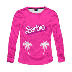 Женский лонгслив 3D с принтом Barbie пальмы в Петрозаводске, 100% полиэстер | длинные рукава, круглый вырез горловины, полуприлегающий силуэт | Тематика изображения на принте: badgirl | barbie | beach party | beaches | bride | crew | girl | girlfriends | henparty | pink | power | princess | real girls | superbride | team | девичник | для влюбленных | для подруг | замуж | море | невеста | отдых | пляж | пляжная вечеринка | подру