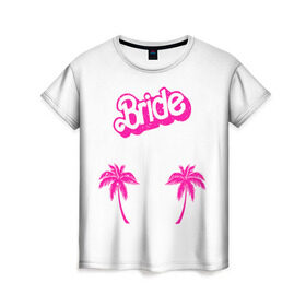 Женская футболка 3D с принтом Bride пальмы в Петрозаводске, 100% полиэфир ( синтетическое хлопкоподобное полотно) | прямой крой, круглый вырез горловины, длина до линии бедер | badgirl | barbie | beach party | beaches | bride | crew | girl | girlfriends | henparty | pink | power | princess | real girls | superbride | team | девичник | для влюбленных | для подруг | замуж | море | невеста | отдых | пляж | пляжная вечеринка | подру