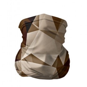 Бандана-труба 3D с принтом Brown geometry в Петрозаводске, 100% полиэстер, ткань с особыми свойствами — Activecool | плотность 150‒180 г/м2; хорошо тянется, но сохраняет форму | abstraction | геометрия | грани | полигоны | текстура | треугольники