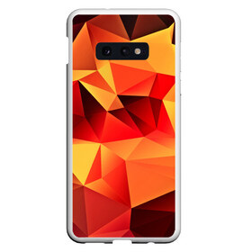 Чехол для Samsung S10E с принтом Abstraction color в Петрозаводске, Силикон | Область печати: задняя сторона чехла, без боковых панелей | 3d | abstraction | абстракция | геометрия | грани | изгиб | линии | полигоны | полосы | розовый | сочетания | текстура | треугольники