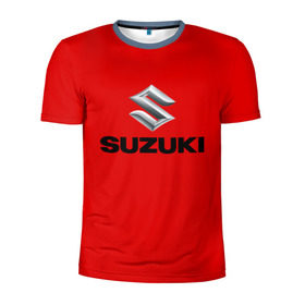 Мужская футболка 3D спортивная с принтом Suzuki в Петрозаводске, 100% полиэстер с улучшенными характеристиками | приталенный силуэт, круглая горловина, широкие плечи, сужается к линии бедра | марка | машина | сузуки | япония