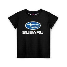 Детская футболка 3D с принтом Subaru в Петрозаводске, 100% гипоаллергенный полиэфир | прямой крой, круглый вырез горловины, длина до линии бедер, чуть спущенное плечо, ткань немного тянется | subaru | автомобиль | марка | машина | субару