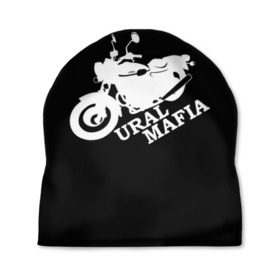 Шапка 3D с принтом Ural mafia в Петрозаводске, 100% полиэстер | универсальный размер, печать по всей поверхности изделия | brand | logo | motorcycle | sign | ural mafia | знак | логотип | марка | мафия | мотоцикл | урал