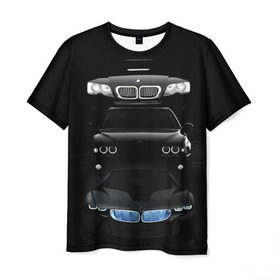 Мужская футболка 3D с принтом BMW в Петрозаводске, 100% полиэфир | прямой крой, круглый вырез горловины, длина до линии бедер | bmw | авто | бмв | магина | марка