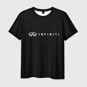 Мужская футболка 3D с принтом Infiniti в Петрозаводске, 100% полиэфир | прямой крой, круглый вырез горловины, длина до линии бедер | Тематика изображения на принте: авто | инфинити | марка | машина