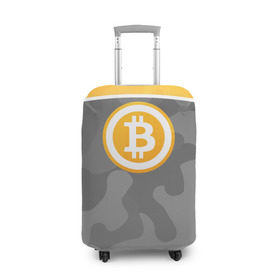 Чехол для чемодана 3D с принтом Black Milk Bitcoin - Биткоин в Петрозаводске, 86% полиэфир, 14% спандекс | двустороннее нанесение принта, прорези для ручек и колес | bitcoin | black milk | ethereum | etherium | litecoin | биткоин | крипта | крипто | криптовалюта | лайткоин | майнер | майнинг | эфир