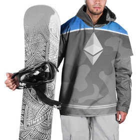 Накидка на куртку 3D с принтом Black Milk Ethereum - Эфириум в Петрозаводске, 100% полиэстер |  | black milk | ethereum | etherium | litecoin | крипта | крипто | криптовалюта | лайткоин | майнер | майнинг | эфир