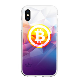 Чехол для iPhone XS Max матовый с принтом Биткоин - Bitcoin Geometria в Петрозаводске, Силикон | Область печати: задняя сторона чехла, без боковых панелей | Тематика изображения на принте: bitcoin | coin | crypto | geometria | polygon | биткоин | геометрия | коин | криптовалюта | полигон