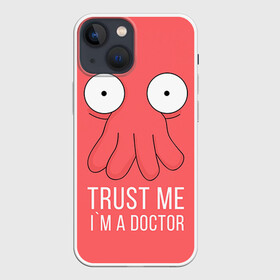 Чехол для iPhone 13 mini с принтом Доктор в Петрозаводске,  |  | doctor | futurama | trust me | верь мне | врач | доктор | зойдберг | медик | медицина | футурама