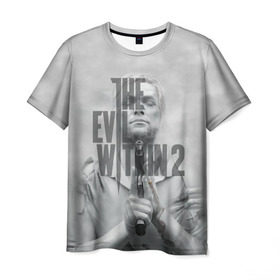 Мужская футболка 3D с принтом The Evil Within 2 в Петрозаводске, 100% полиэфир | прямой крой, круглый вырез горловины, длина до линии бедер | evil | horror | зло | игра | хоррор