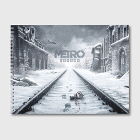 Альбом для рисования с принтом METRO Exodus в Петрозаводске, 100% бумага
 | матовая бумага, плотность 200 мг. | horror | metro | metro 2033 | redux | игра | метро | хоррор