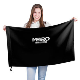 Флаг 3D с принтом METRO: Exodus в Петрозаводске, 100% полиэстер | плотность ткани — 95 г/м2, размер — 67 х 109 см. Принт наносится с одной стороны | horror | metro | metro 2033 | redux | игра | метро | хоррор