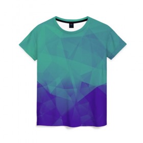 Женская футболка 3D с принтом Грани текстуры в Петрозаводске, 100% полиэфир ( синтетическое хлопкоподобное полотно) | прямой крой, круглый вырез горловины, длина до линии бедер | 