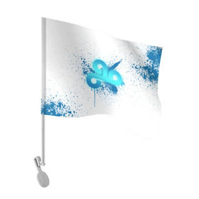 Флаг для автомобиля с принтом cs:go - Cloud9 (White collection) в Петрозаводске, 100% полиэстер | Размер: 30*21 см | 0x000000123 | cloud9 | cs go | white | кс го