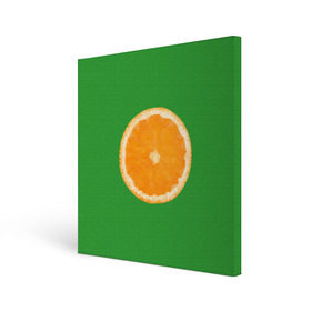 Холст квадратный с принтом Низкополигональный апельсин в Петрозаводске, 100% ПВХ |  | lowpoly | polygonal | апельсин | зеленый | оранджевый | полигон | полигональный | полигоны | яркий