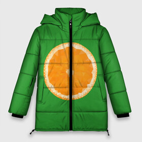 Женская зимняя куртка 3D с принтом Низкополигональный апельсин в Петрозаводске, верх — 100% полиэстер; подкладка — 100% полиэстер; утеплитель — 100% полиэстер | длина ниже бедра, силуэт Оверсайз. Есть воротник-стойка, отстегивающийся капюшон и ветрозащитная планка. 

Боковые карманы с листочкой на кнопках и внутренний карман на молнии | lowpoly | polygonal | апельсин | зеленый | оранджевый | полигон | полигональный | полигоны | яркий