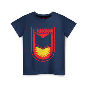 Детская футболка хлопок с принтом Старая школа (красный) в Петрозаводске, 100% хлопок | круглый вырез горловины, полуприлегающий силуэт, длина до линии бедер | учащийся | ученик | школа | школьник