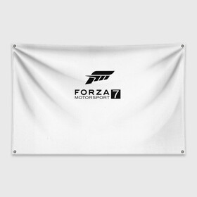 Флаг-баннер с принтом FORZA 7 в Петрозаводске, 100% полиэстер | размер 67 х 109 см, плотность ткани — 95 г/м2; по краям флага есть четыре люверса для крепления | car | crew | dirt | flatout | grid | need | nfs | race | speed | гонки | машина | скорость