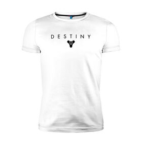 Мужская футболка премиум с принтом Destiny в Петрозаводске, 92% хлопок, 8% лайкра | приталенный силуэт, круглый вырез ворота, длина до линии бедра, короткий рукав | destiny | destiny 2 | дестени | космос
