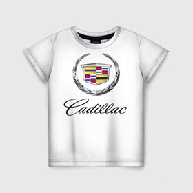 Детская футболка 3D с принтом Cadillac в Петрозаводске, 100% гипоаллергенный полиэфир | прямой крой, круглый вырез горловины, длина до линии бедер, чуть спущенное плечо, ткань немного тянется | авто | кадиллак | марка | машина