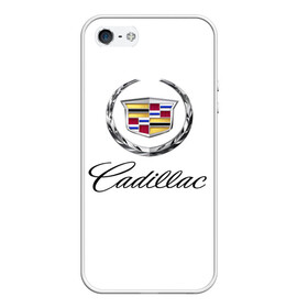 Чехол для iPhone 5/5S матовый с принтом Cadillac в Петрозаводске, Силикон | Область печати: задняя сторона чехла, без боковых панелей | Тематика изображения на принте: авто | кадиллак | марка | машина