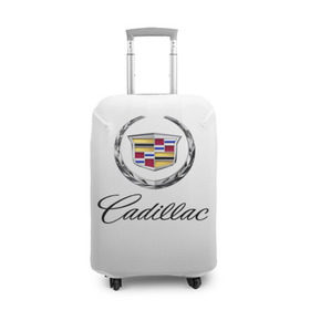 Чехол для чемодана 3D с принтом Cadillac в Петрозаводске, 86% полиэфир, 14% спандекс | двустороннее нанесение принта, прорези для ручек и колес | авто | кадиллак | марка | машина
