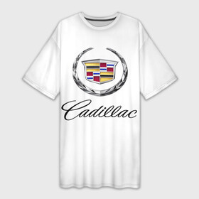 Платье-футболка 3D с принтом Cadillac в Петрозаводске,  |  | авто | кадиллак | марка | машина