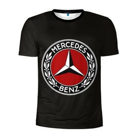 Мужская футболка 3D спортивная с принтом Mercedes-Benz в Петрозаводске, 100% полиэстер с улучшенными характеристиками | приталенный силуэт, круглая горловина, широкие плечи, сужается к линии бедра | car | germany | logo | make | mercedes benz | автомобиль | германия | логотип | марка | мерседес бенц