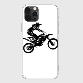 Чехол для iPhone 12 Pro Max с принтом Мотокросс в Петрозаводске, Силикон |  | motocross | motorcycle | motorcyclist | silhouette | speed | stencil | мотокросс | мотоцикл | мотоциклист | силуэт | скорость | трафарет