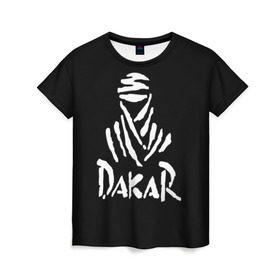 Женская футболка 3D с принтом Dakar в Петрозаводске, 100% полиэфир ( синтетическое хлопкоподобное полотно) | прямой крой, круглый вырез горловины, длина до линии бедер | Тематика изображения на принте: dakar | desert | logo | race | rally | sign | гонки | дакар | знак | логотип | пустыня | ралли