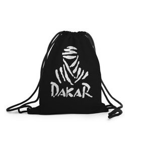 Рюкзак-мешок 3D с принтом Dakar в Петрозаводске, 100% полиэстер | плотность ткани — 200 г/м2, размер — 35 х 45 см; лямки — толстые шнурки, застежка на шнуровке, без карманов и подкладки | dakar | desert | logo | race | rally | sign | гонки | дакар | знак | логотип | пустыня | ралли