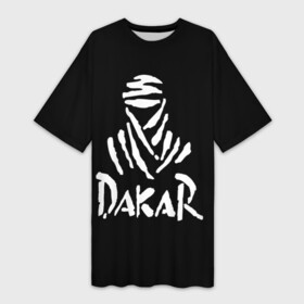 Платье-футболка 3D с принтом Dakar в Петрозаводске,  |  | dakar | desert | logo | race | rally | sign | гонки | дакар | знак | логотип | пустыня | ралли
