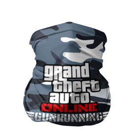 Бандана-труба 3D с принтом GTA Online: GUNRUNNING в Петрозаводске, 100% полиэстер, ткань с особыми свойствами — Activecool | плотность 150‒180 г/м2; хорошо тянется, но сохраняет форму | auto | grand | gta | gta5 | rockstar | theft | гта | рокстар