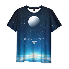 Мужская футболка 3D с принтом Destiny в Петрозаводске, 100% полиэфир | прямой крой, круглый вырез горловины, длина до линии бедер | destiny | destiny 2 | дестени | космос