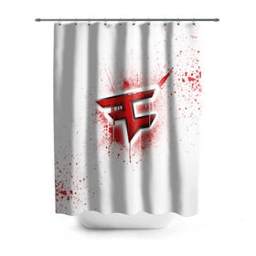 Штора 3D для ванной с принтом cs:go - FaZe clan (White collection) в Петрозаводске, 100% полиэстер | плотность материала — 100 г/м2. Стандартный размер — 146 см х 180 см. По верхнему краю — пластиковые люверсы для креплений. В комплекте 10 пластиковых колец | cs go | faze | white | кс го | фейз