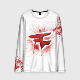 Мужской лонгслив 3D с принтом cs:go - FaZe clan (White collection) в Петрозаводске, 100% полиэстер | длинные рукава, круглый вырез горловины, полуприлегающий силуэт | cs go | faze | white | кс го | фейз