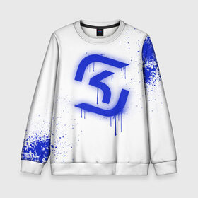 Детский свитшот 3D с принтом cs:go - SK Gaming (White collection) в Петрозаводске, 100% полиэстер | свободная посадка, прямой крой, мягкая тканевая резинка на рукавах и понизу свитшота | Тематика изображения на принте: 0x000000123 | cs go | sk | white | кс го