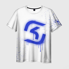 Мужская футболка 3D с принтом cs:go - SK Gaming (White collection) в Петрозаводске, 100% полиэфир | прямой крой, круглый вырез горловины, длина до линии бедер | 0x000000123 | cs go | sk | white | кс го