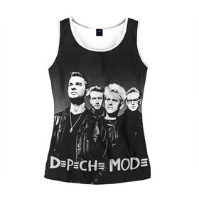 Женская майка 3D с принтом Depeche mode в Петрозаводске, 100% полиэстер | круглая горловина, прямой силуэт, длина до линии бедра | альтернативный рок | вестник моды | винс кларк | депеш мод | депешмод | дэйв гаан | индастриал рок | мартин гор | синти поп | электроник рок | энди флетчер