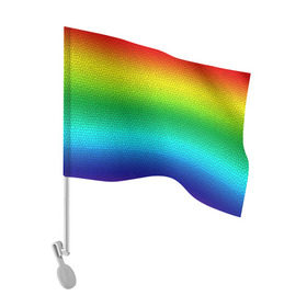 Флаг для автомобиля с принтом Радуга (Витражный Градиент) в Петрозаводске, 100% полиэстер | Размер: 30*21 см | gradient | rainbow | витраж | градиент | радуга