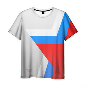Мужская футболка 3D с принтом Звезда России в Петрозаводске, 100% полиэфир | прямой крой, круглый вырез горловины, длина до линии бедер | flag | russia | russian | star | ussr | звезда | камуфляж | милитари | мода | патриотизм | россия | русский | спорт | ссср | стиль | флаг