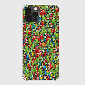 Чехол для iPhone 12 Pro Max с принтом Попугаи в Петрозаводске, Силикон |  | Тематика изображения на принте: ара | животные | паттрен | попугай | птицы | птички | текстура | тропики