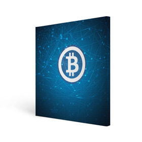Холст квадратный с принтом Bitcoin Blue - Биткоин в Петрозаводске, 100% ПВХ |  | bitcoin | ethereum | litecoin | биткоин | интернет | крипта | криптовалюта | лайткоин | майнинг | технологии | эфир