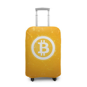 Чехол для чемодана 3D с принтом Bitcoin - Биткоин в Петрозаводске, 86% полиэфир, 14% спандекс | двустороннее нанесение принта, прорези для ручек и колес | bitcoin | ethereum | litecoin | биткоин | интернет | крипта | криптовалюта | лайткоин | майнинг | технологии | эфир