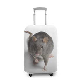 Чехол для чемодана 3D с принтом Крыса в Петрозаводске, 86% полиэфир, 14% спандекс | двустороннее нанесение принта, прорези для ручек и колес | животные | крыса | мышка | мышь