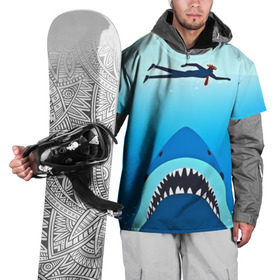 Накидка на куртку 3D с принтом Акула в Петрозаводске, 100% полиэстер |  | 3d | акула | арт | животные | море | плавание | природа | рыбы | спорт | хищники