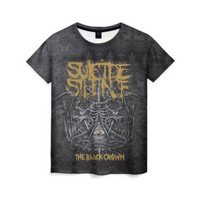 Женская футболка 3D с принтом Suicide Silence 7 в Петрозаводске, 100% полиэфир ( синтетическое хлопкоподобное полотно) | прямой крой, круглый вырез горловины, длина до линии бедер | suicide silence | суисайд сайленс