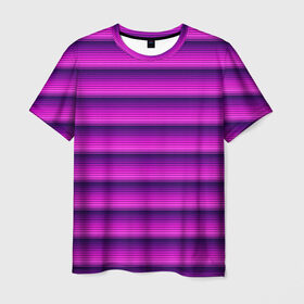 Мужская футболка 3D с принтом Неоновые линии в Петрозаводске, 100% полиэфир | прямой крой, круглый вырез горловины, длина до линии бедер | абстракция | линии | полосы | узоры | фрактал