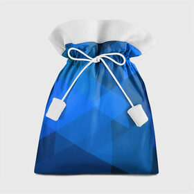 Подарочный 3D мешок с принтом blue texsture в Петрозаводске, 100% полиэстер | Размер: 29*39 см | Тематика изображения на принте: abstraction | абстракция | геометрия | грани | линии | полигоны | сочетания | треугольники