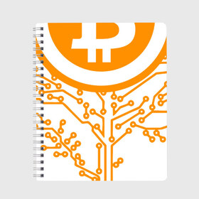 Тетрадь с принтом Bitcoin Tree - Дерево Биткоин в Петрозаводске, 100% бумага | 48 листов, плотность листов — 60 г/м2, плотность картонной обложки — 250 г/м2. Листы скреплены сбоку удобной пружинной спиралью. Уголки страниц и обложки скругленные. Цвет линий — светло-серый
 | bitcoin | blockchain | tree | биткоин | блокчейн | валюта | деньги | дерево | крипто | криптовалюта | майнинг | технологии